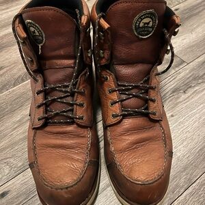 Irish Setter Brown Leather Boots Rugged Ankle-High